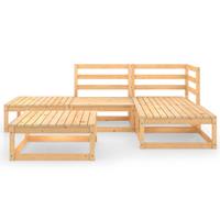 vidaxl 5-tlg. Garten-Lounge-Set Massivholz Kiefer