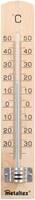 Metaltex buitenthermometer 18 cm hout beuken