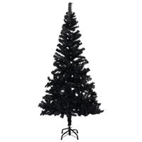 VIDAXL Künstlicher Weihnachtsbaum mit Ständer Schwarz 120 cm PVC