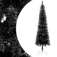 VIDAXL Schlanker Weihnachtsbaum Schwarz 180 cm