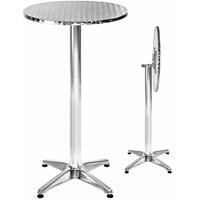 Tectake Bistro tatafel - Zilver - Ø60 Cm