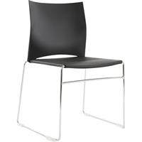 Topstar Web-Chair Besucherstuhl, Sitz/ Rückenlehne KS schwarz, Gestell verchr. - 