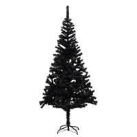 VIDAXL Künstlicher Weihnachtsbaum mit Ständer Schwarz 210 cm PVC