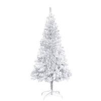VIDAXL Künstlicher Weihnachtsbaum mit Ständer Silbern 150 cm PET