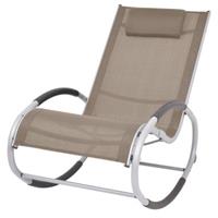 vidaXL Schommelstoel Taupe