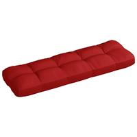 vidaXL Palletkussen 120x40x12 cm stof rood