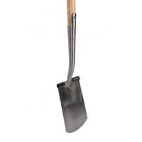 Talen Tools Spade 16 cm blank geslepen met opstap en houten steel 90 cm