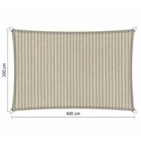 Shadow Comfort Compleet pakket:  rechthoek 2x4m Sahara Sand met RVS Bevestegingsset en buitendoek reiniger
