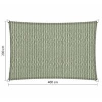 Shadow Comfort Compleet pakket:  rechthoek 2x4m Moonstone Green met RVS Bevestigingsset en buitendoek reiniger