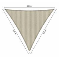 Shadow Comfort Compleet pakket:  driehoek 2x2x2m Sahara Sand met RVS Bevestegingspakket en buiten reiniger
