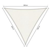 Shadow Comfort Compleet pakket:  driehoek 2x2x2m Arctic White met RVS Bevestegingspakket en buiten reiniger