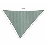 Shadow Comfort Compleet pakket:  driehoek 4x4,5x5m Country Blue met RVS Bevestegingsset en buitendoek reiniger