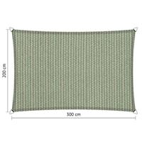 Unknown Compleet pakket: Shadow Comfort rechthoek 2x3m Moonstone green met RVS Bevestigingsset en Buitendoek reiniger