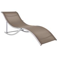 vidaXL Klappbare Sonnenliegen 2 Stk. Taupe Textilene 