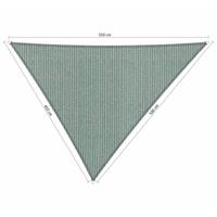 Shadow Comfort Compleet pakket:  driehoek 4,5x5x5,5m Country Blue met RVS Bevestegingspakket en buiten reiniger