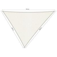 Shadow Comfort Compleet pakket:  driehoek 4,5x5x5,5m Arctic White met RVS Bevestegingspakket en buiten reiniger
