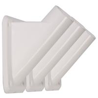 3x Vlaggenstokhouder / vlaggenhouder wit voor vlaggen van 30 mm -