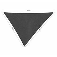 Shadow Comfort Compleet pakket:  driehoek 4,5x5x5,5m DuoColor Carbon Black met RVS Bevestegingspakket en buiten reiniger