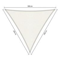 Shadow Comfort Compleet pakket:  driehoek 3x3x3m Arctic White met RVS Bevestegingsset en buitendoek reiniger