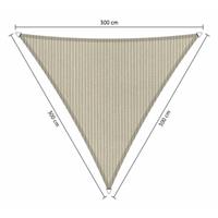 Shadow Comfort Compleet pakket:  driehoek 3x3x3m Sahara Sand met RVS Bevestegingsset en buitendoek reiniger