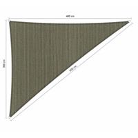 Shadow Comfort Compleet pakket:  driehoek 3x4x5m Desert Storm met RVS Bevestegingsset en buitendoek reiniger