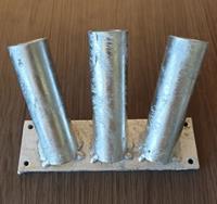 Vlaggenclub.nl Vlaggenstokhouder 30mm Drieling Muurbevestiging Trio