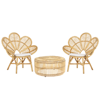 Balkonset rotan natuurlijk/beige FLORENTINE/LIMNI