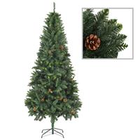 VIDAXL Künstlicher Weihnachtsbaum mit Kiefernzapfen Grün 210 cm