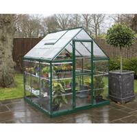 Praxis Palram serre Harmony polycarbonaat/aluminium groen 3,4m² 185x185x208cm