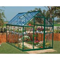 Palram serre Harmony polycarbonaat/aluminium groen 5,7m² 185x305x208cm