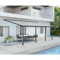 Praxis Palram terrasoverkapping Olympia grijs 739x295cm 21,8m² (21,8m²)