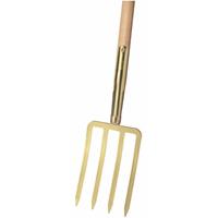 Ideal Spatengabel Bajonettzinken gold schwer Schienenzwinge Eschen-T-Stiel 85 cm