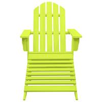 vidaXL Tuinstoel Adirondack met voetenbank massief vurenhout groen
