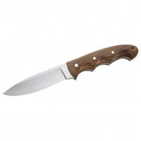 Herbertz zakmes 23,2 cm staal/hout/leer zilver/bruin 2-delig