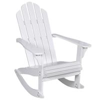 vidaxl Tuinschommelstoel hout wit