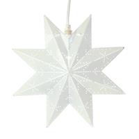 STAR TRADING Decoratie ster Classic van metaal, wit