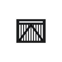 Trendyard Zwart Houten Tuinpoort Linea 100 x 80 CM