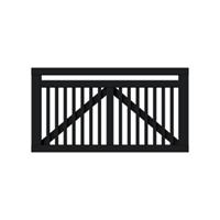 Trendyard Zwart Houten Tuinpoort Linea 150 x 80 CM