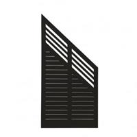 Trendyard Zwart Houten Tuinscherm Met Schuine Kant Decora 90 x 180/95 CM
