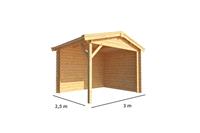 Warentuin Collection Overkapping Fenna 300 cm bij 250 cm diep Zadeldak