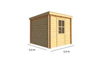 Warentuin Collection Tuinhuisje Blokhut Els 250 cm bij 250 cm diep Lessenaarsdak