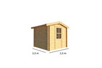Warentuin Collection Tuinhuisje Blokhut Fenna 250 cm bij 250 cm diep Zadeldak