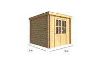 Warentuin Collection Tuinhuisje Blokhut Els 300 cm bij 200 cm diep Lessenaarsdak