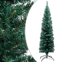 VidaXL Kunstkerstboom met standaard smal 150 cm PVC groen