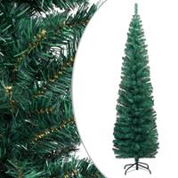vidaXL Schlanker Künstlicher Weihnachtsbaum mit Ständer Grün 180cm PVC 