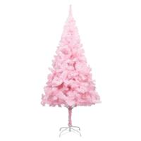 vidaXL - Kunstkerstboom - met - standaard - 180 - cm - PVC - roze