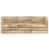 vidaXL 3-Sitzer-Gartensofa Grün Imprägniertes Kiefernholz 