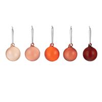 Kerst 2021 Glazen kerstbal rood set van 5
