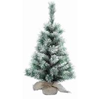 Bellatio Mini Kerstboom Besneeuwd 75 Cm - Kleine Kerstboompjes - Besneeuwde Kunst Kerstbomen/kunstbomen