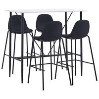 vidaXL 5-delige Barset stof zwart